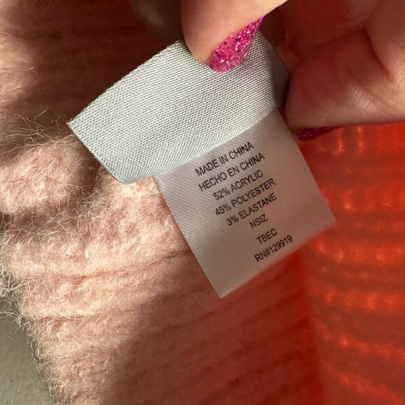 Jessica Simpson Womens Pearl Knit Cuffed Beanie Hat Pink Coquette Cottagecore - Picture 5 of 6